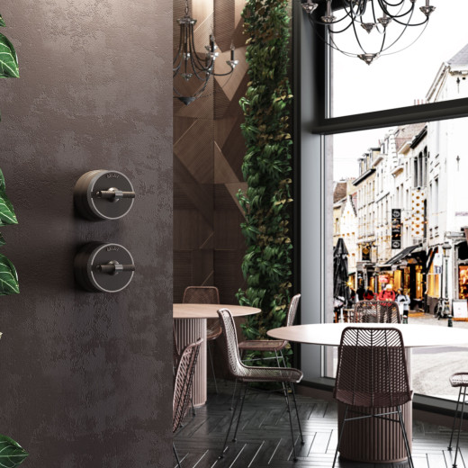 Выключатель на 4 положения двухклавишный Vintage мокко матовый/хром W5822052