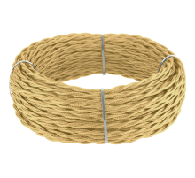 Ретро кабель витой 2х2,5 золотой песок (под заказ) W6452647