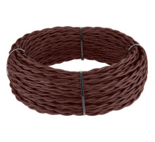 W6453225/ Ретро кабель витой 3х1,5 (итальянский орех) под заказ 20 м W6453225