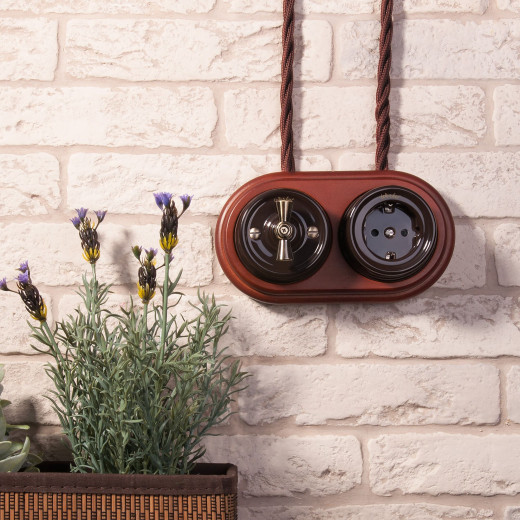 Ретро кабель витой 3х1,5 итальянский орех (под заказ) W6453525