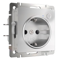 Умная встраиваемая розетка с заземлением с защитными шторками W1171606