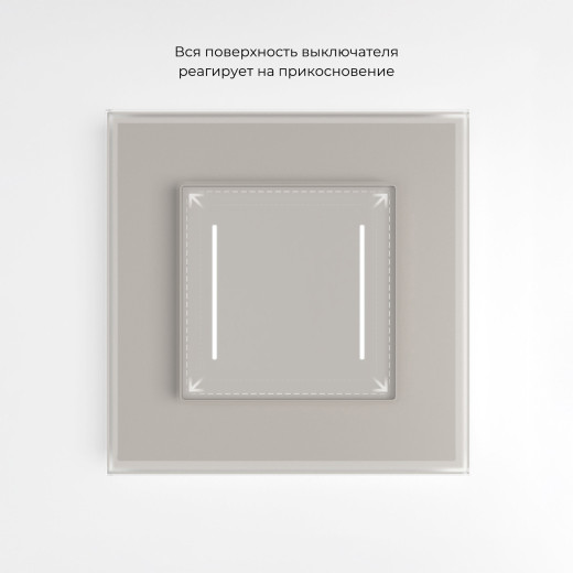 Умный сенсорный выключатель двухклавишный (дымчатый) W4523641